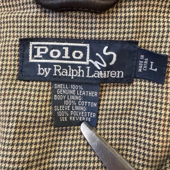 Polo by Ralph Lauren Vintage Biswing Leather Bomber Jacket in Brown Size L - Picture 14 of 16